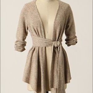 Anthropologie Canary Graceful Points Wrap Cardigan